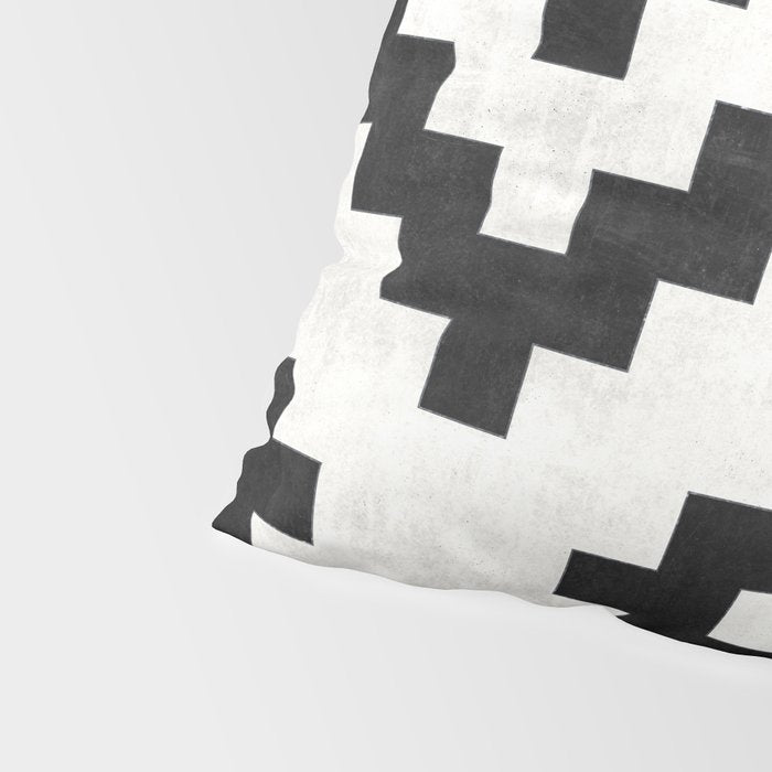 Urban Tribal Pattern No.16 - Aztec - Concrete and Wood Pillow Sham Gallery Image 4
