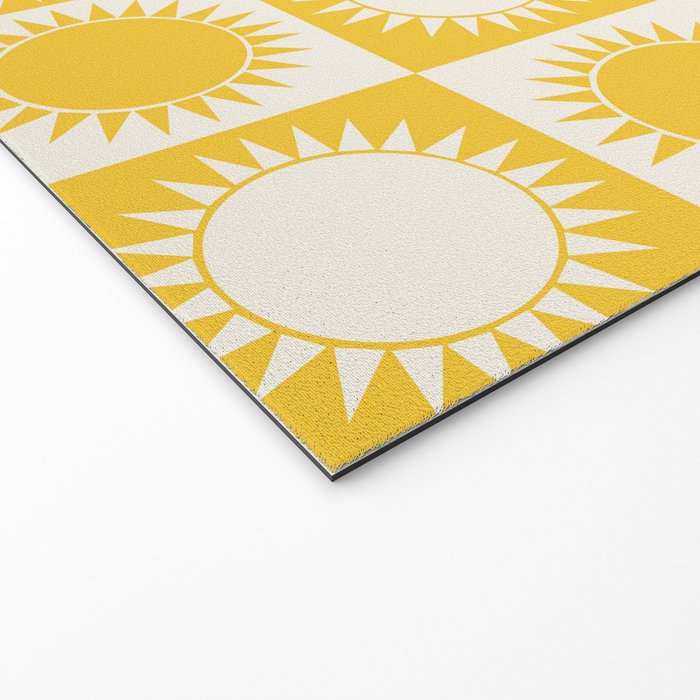 Sunshine Check - yellow Welcome Mat Gallery Image 2
