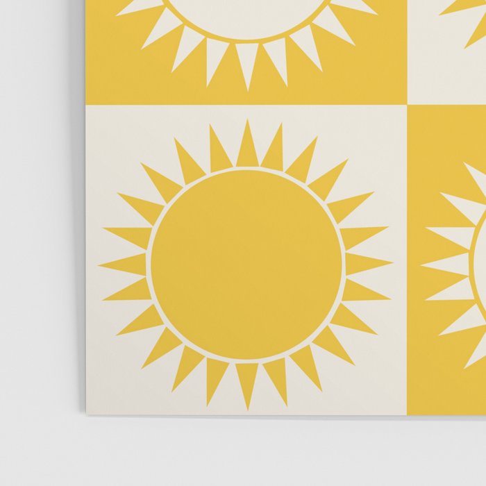 Sunshine Check - yellow Poster Gallery Image 3
