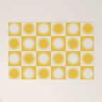 Sunshine Check - yellow Welcome Mat Gallery Image 1