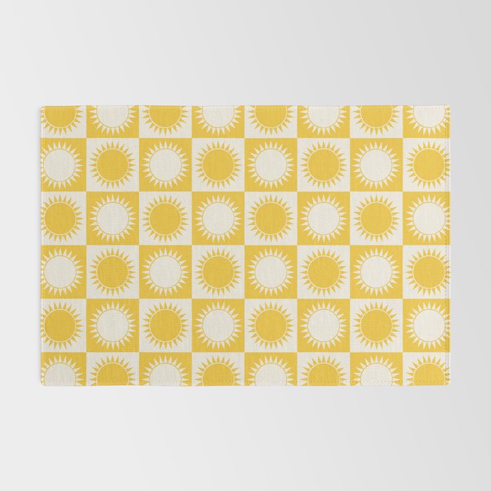 Sunshine Check - yellow Rug Gallery Image 2