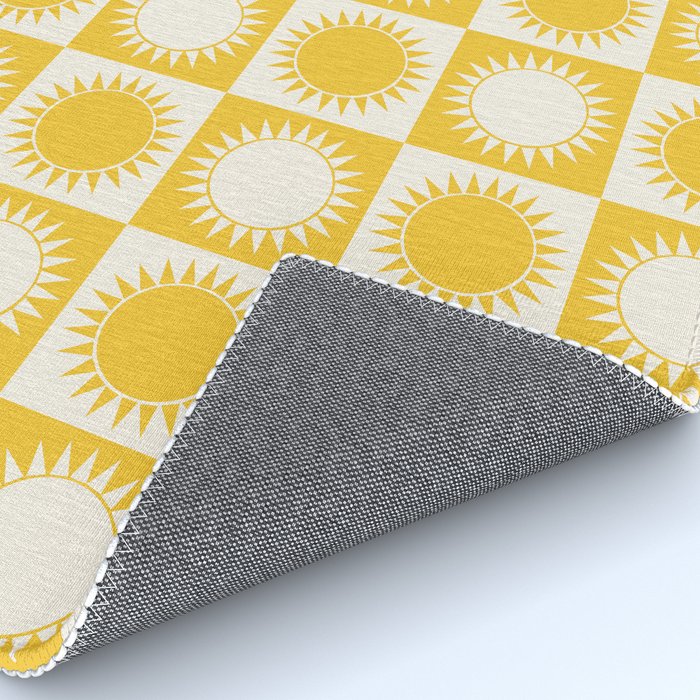 Sunshine Check - yellow Rug Gallery Image 4