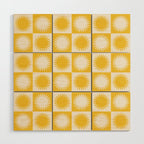 Sunshine Check - yellow Wood Wall Art Gallery Image 1