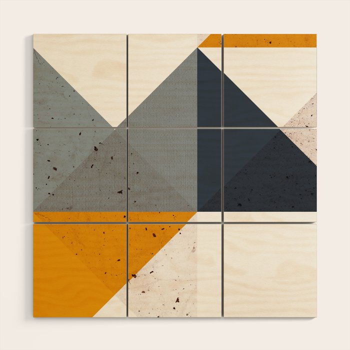 Modern Geometric 19/2 Wood Wall Art Gallery Image 1