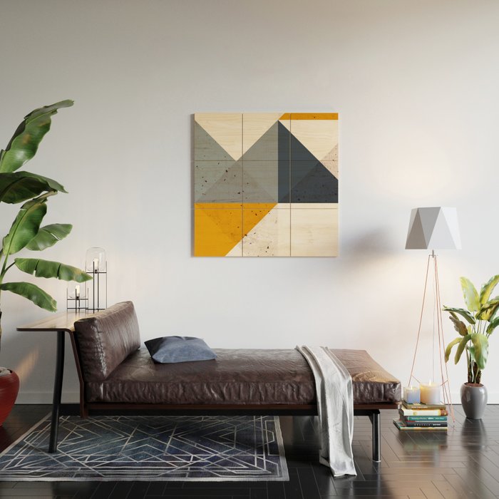 Modern Geometric 19/2 Wood Wall Art Gallery Image 2