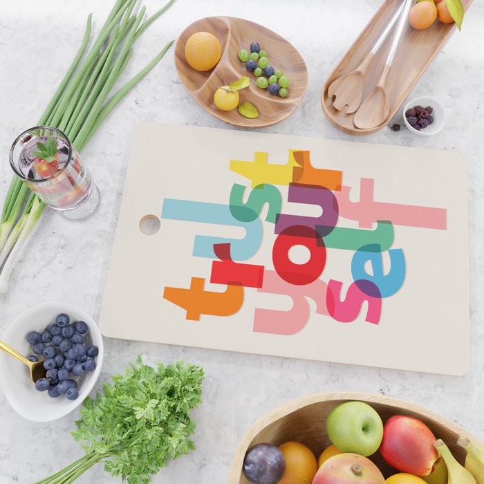 Trust Yourself Typography Cutting Board Gallery Image 2
