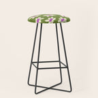 Olive and Purple - Retro Daisies  Stool Gallery Image 1