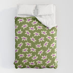 Olive and Purple - Retro Daisies  Comforter Gallery Image 6
