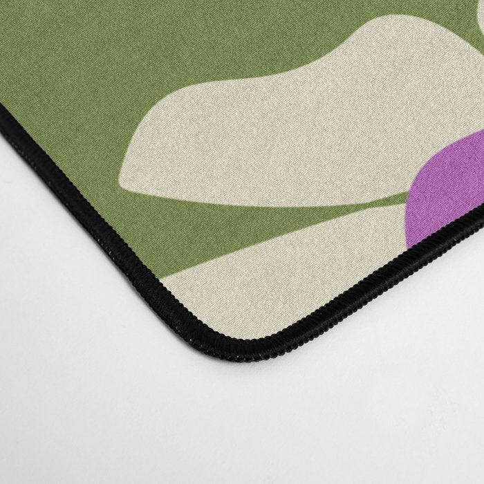 Olive and Purple - Retro Daisies  Desk Mat Gallery Image 4