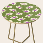 Olive and Purple - Retro Daisies  Side Table Gallery Image 2