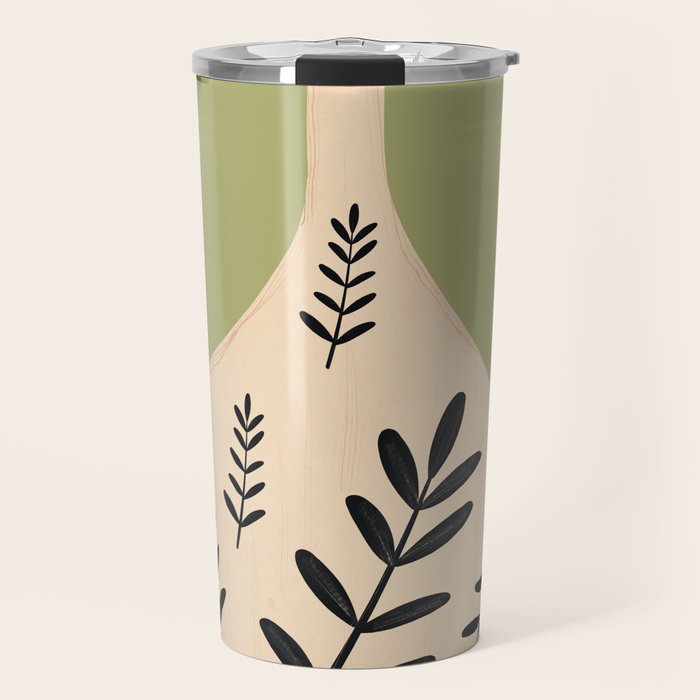 Minimal Abstract Art Vase 22 Travel Mug Gallery Image 1