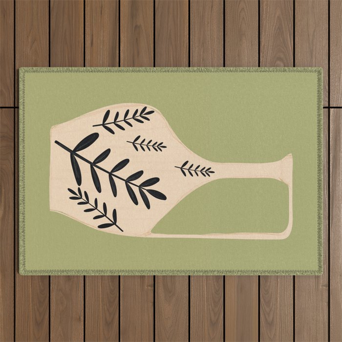 Minimal Abstract Art Vase 22 Outdoor Rug Gallery Image 1