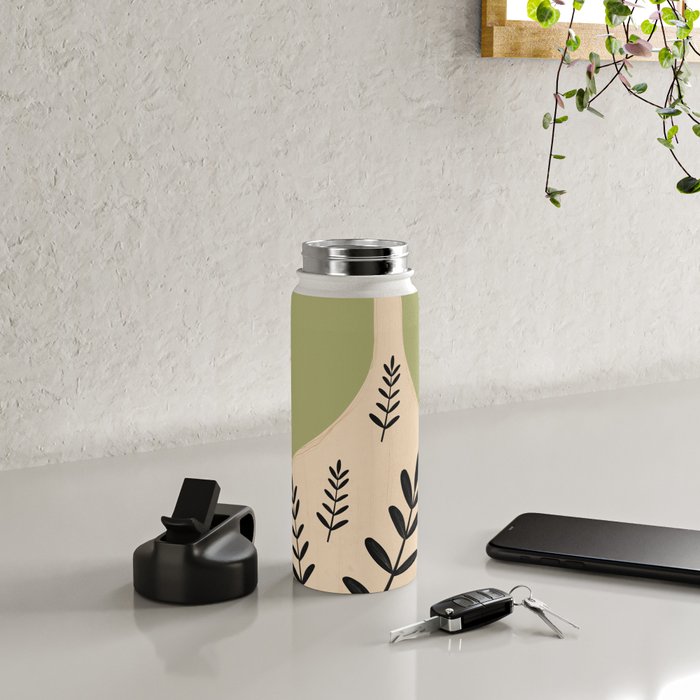Minimal Abstract Art Vase 22 Water Bottle Gallery Image 4