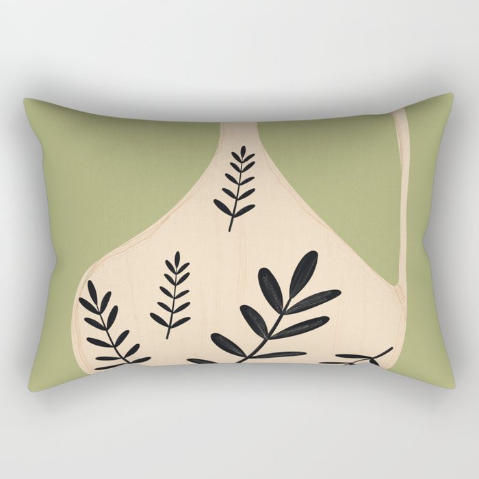 Minimal Abstract Art Vase 22 Rectangular Pillow Gallery Image 2