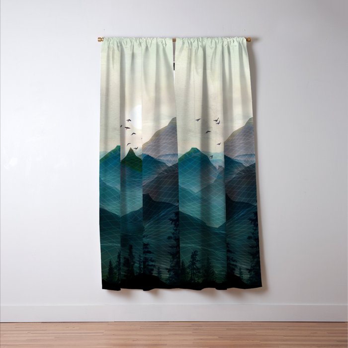 Mountain Sunrise II Window Curtain Gallery Image 3