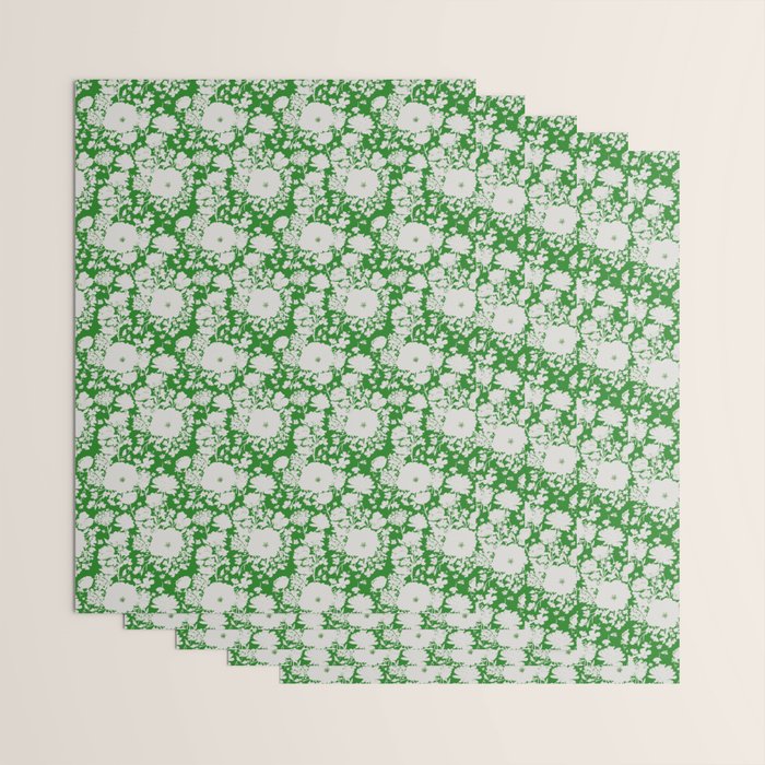 White Beauty on Green Wrapping Paper Gallery Image 3
