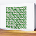 White Beauty on Green Wall Mural Gallery Image 2