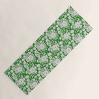 White Beauty on Green Yoga Mat Gallery Image 1