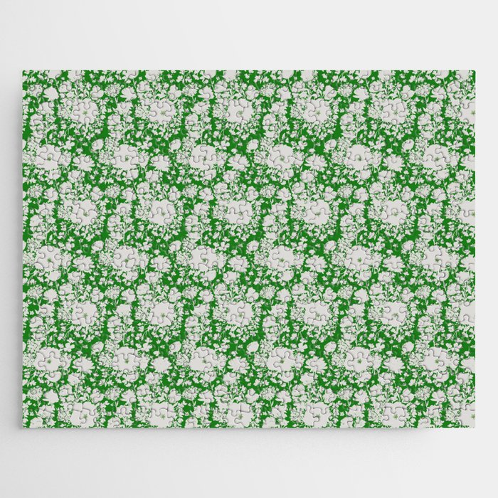 White Beauty on Green Jigsaw Puzzle Gallery Image 1