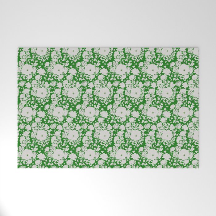 White Beauty on Green Welcome Mat Gallery Image 1