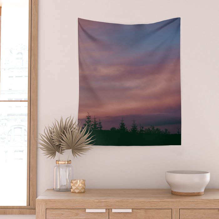 Pink Skies Wall Tapestry Gallery Image 2