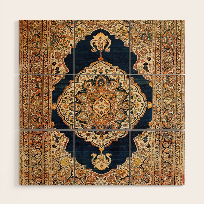 Tabriz Azerbaijan Northwest Persian Rug Print Wood Wall Art Gallery Image 1