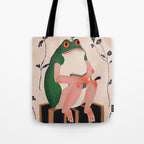 The Bookish Frog Tote Bag Gallery Image 1