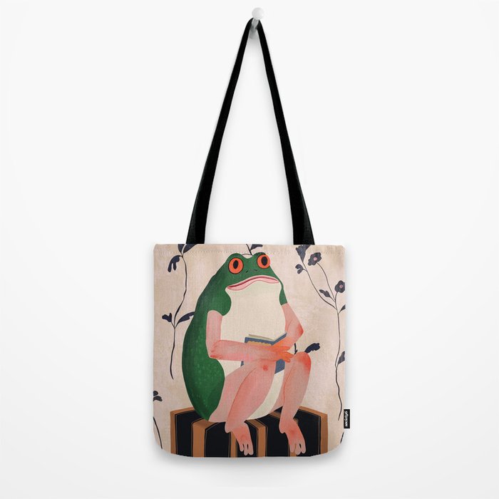 The Bookish Frog Tote Bag Gallery Image 2