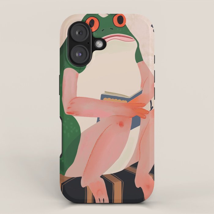 The Bookish Frog iPhone Case Gallery Image 1