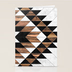 Urban Tribal Pattern No.9 - Aztec - Concrete and Wood Stationery Card Gallery Image 2