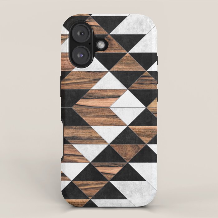 Urban Tribal Pattern No.9 - Aztec - Concrete and Wood iPhone Case Gallery Image 1