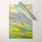 Granville Redmond Hazy Day in Antelope Valley, 1932 Oil Painting Vintage American Art Wrapping Paper Gallery Image 1