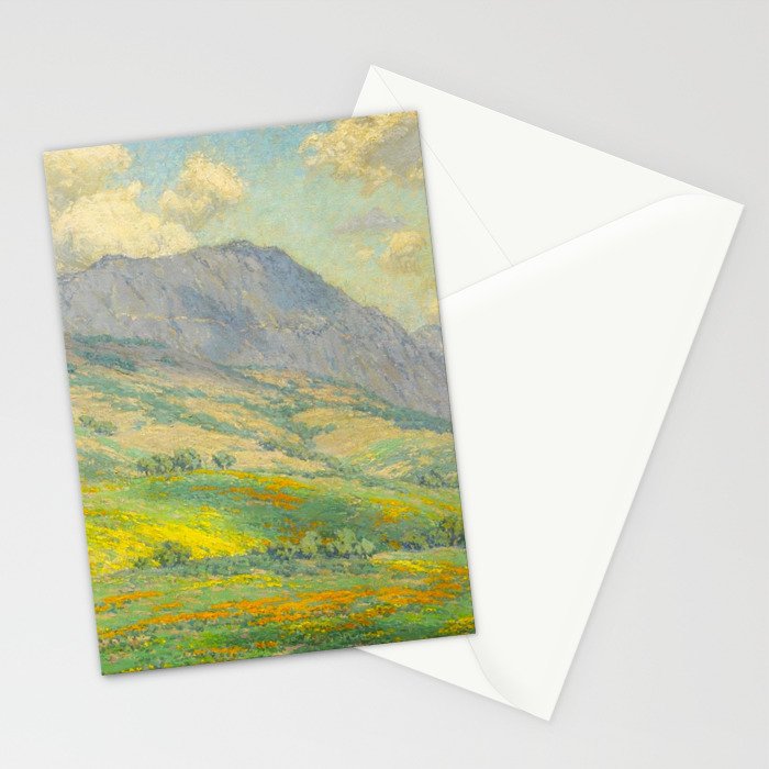 Granville Redmond Hazy Day in Antelope Valley, 1932 Oil Painting Vintage American Art Stationery Card Gallery Image 2