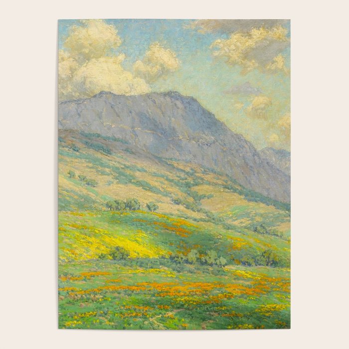 Granville Redmond Hazy Day in Antelope Valley, 1932 Oil Painting Vintage American Art Poster Gallery Image 1