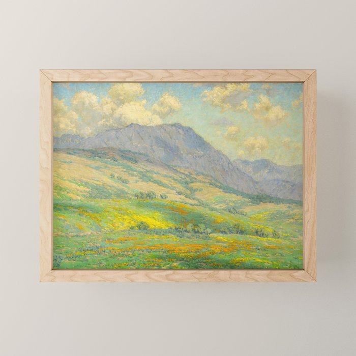 Granville Redmond Hazy Day in Antelope Valley, 1932 Oil Painting Vintage American Art Mini Art Print Gallery Image 1