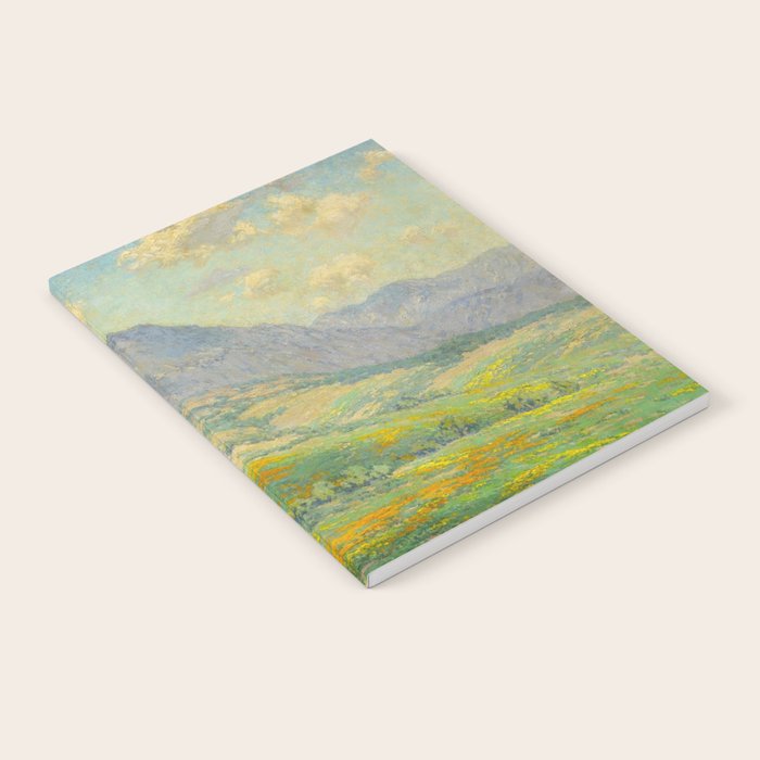 Granville Redmond Hazy Day in Antelope Valley, 1932 Oil Painting Vintage American Art Notebook Gallery Image 1