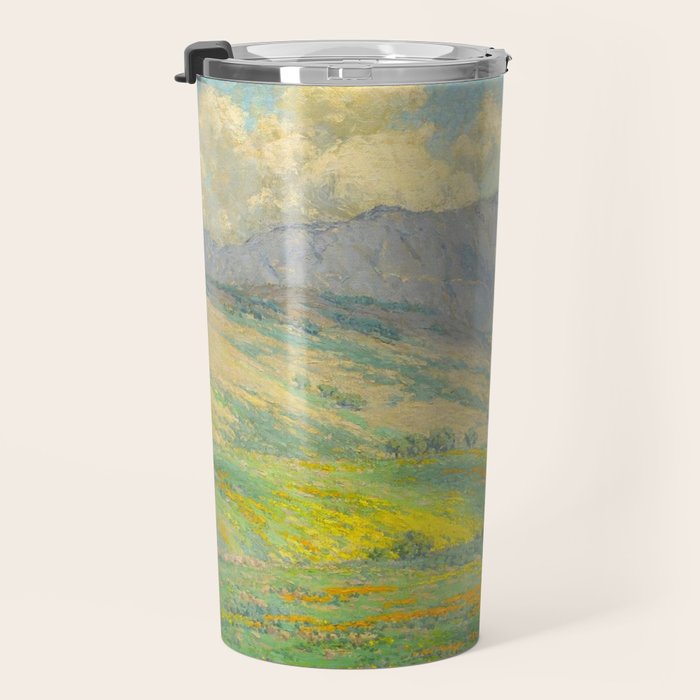Granville Redmond Hazy Day in Antelope Valley, 1932 Oil Painting Vintage American Art Travel Mug Gallery Image 3