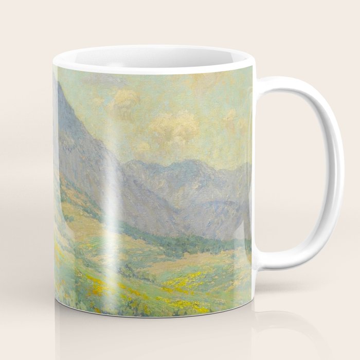 Granville Redmond Hazy Day in Antelope Valley, 1932 Oil Painting Vintage American Art Coffee Mug Gallery Image 1