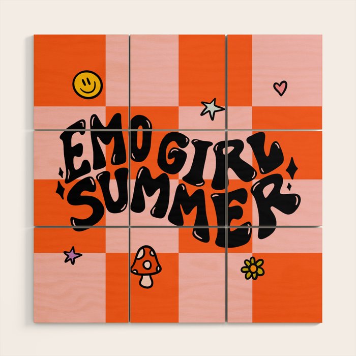 Emo Girl Summer Wood Wall Art Gallery Image 1