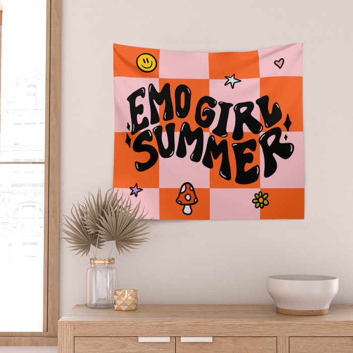 Emo Girl Summer Wall Tapestry Gallery Image 2