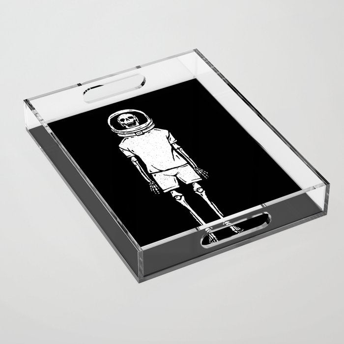Skeleton want to be Asronaut Acrylic Tray Gallery Image 1