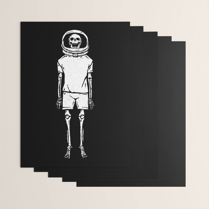 Skeleton want to be Asronaut Wrapping Paper Gallery Image 3