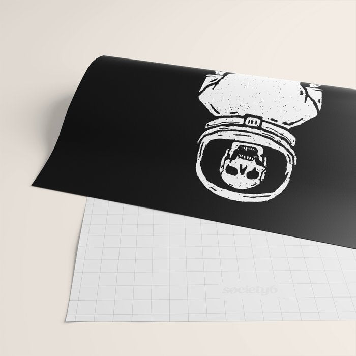 Skeleton want to be Asronaut Wrapping Paper Gallery Image 2