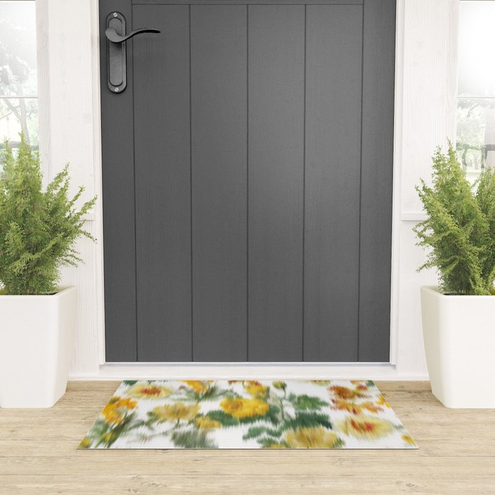seamless pattern abstract texture background flowers Welcome Mat Gallery Image 3