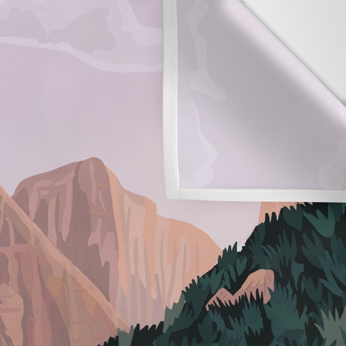 Zion National Park, Utah, USA Illustrated National Parks Wall Tapestry Gallery Image 3
