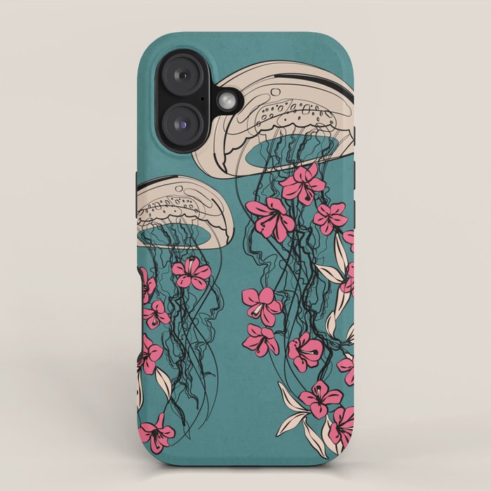Floral Jellyfishes 1 iPhone Case Gallery Image 1