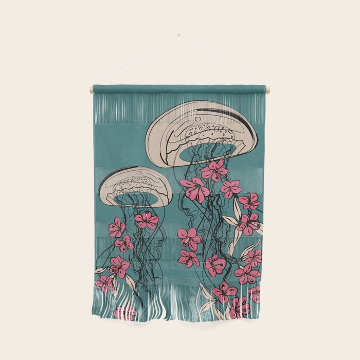 Floral Jellyfishes 1 Wall Hanging Gallery Image 1