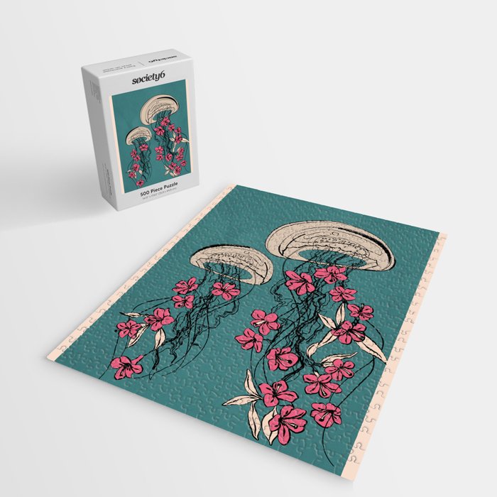 Floral Jellyfishes 1 Jigsaw Puzzle Gallery Image 2