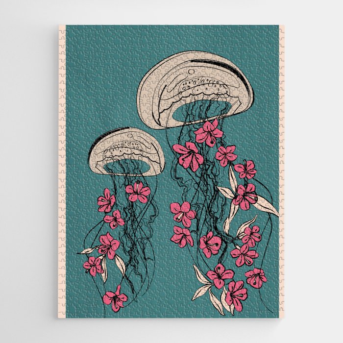 Floral Jellyfishes 1 Jigsaw Puzzle Gallery Image 2