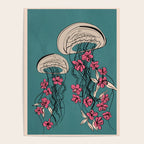 Floral Jellyfishes 1 Poster Gallery Image 4